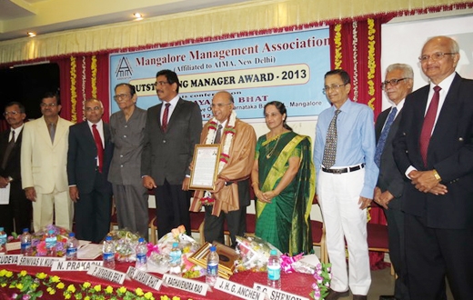 Outstanding Manager award conferred on Jayaram Bhat